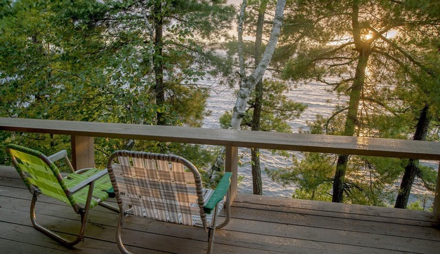 Remote wilderness island with comforts of home