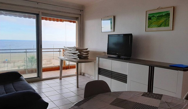 Renovated 2-bedroom apt facing sea, balcony, 4 pers