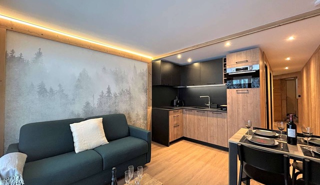 Renovated 2-room apartment with balcony and pool access - Méribel