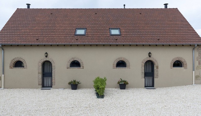 Renovated farm cottages, terrace and Scandinavian style