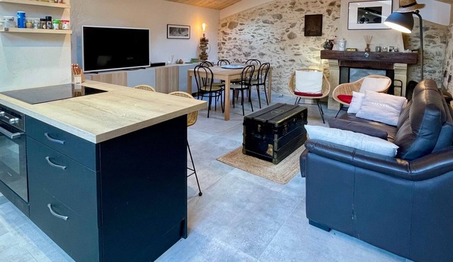Renovated house, artist loft, Brem Sur Mer, 3 pers, WIFI