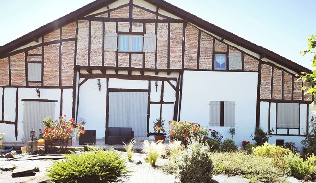 Renovated Landes farmhouse overlooking the Pyrenees, near Dax & the ocean