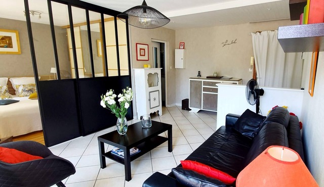 Renovated, quiet and sunny apartment with large courtyard and tennis lake 5 mins