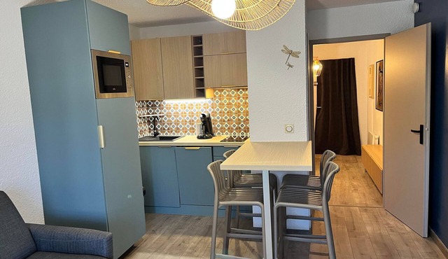 Renovated Studio with Balcony, Private Parking, Close to Slopes - 4 Pers