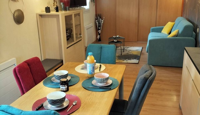 Renovated studio with terrace and green space