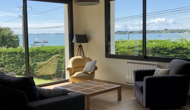 Renovated villa Panoramic sea view of the Gulf of Morbihan near Trinité Carnac