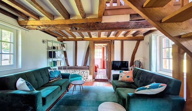 Rent charming Norman half-timbered house with large garden - sleeps 6/7