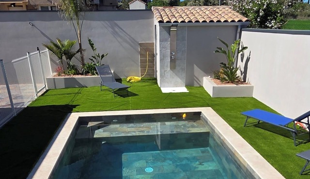 Rental house with swimming pool, 4/6 persons + electric vehicle reinforcement socket