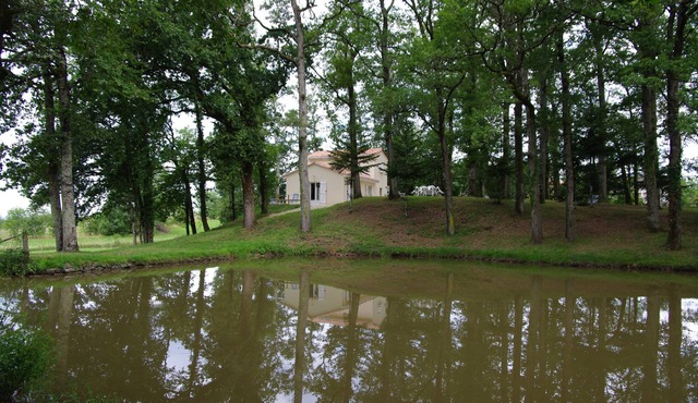 Rental of a new classified * house in park with pond