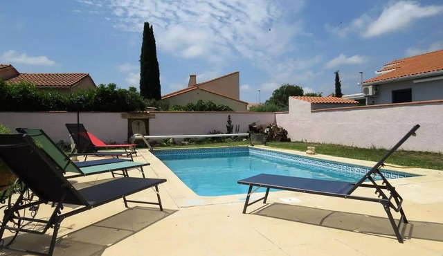 Residence 6pc7-st Laurent De La Salanque - Family villa private pool near beach 6PC7