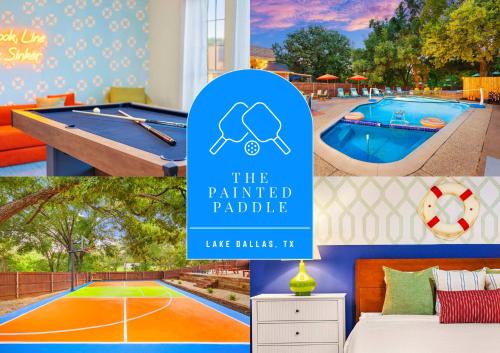 Resort Style Backyard Pool Pickleball Court