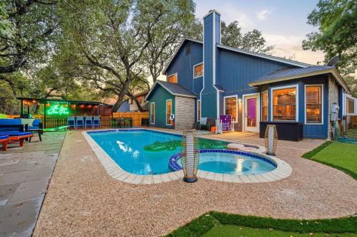 Resort Style Backyard Arcade Games Hot Tub