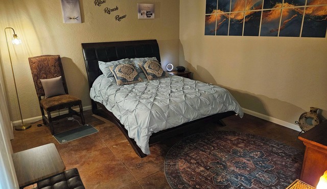 Rest, Rejuvenate, and Renew in our cozy Relaxation Room