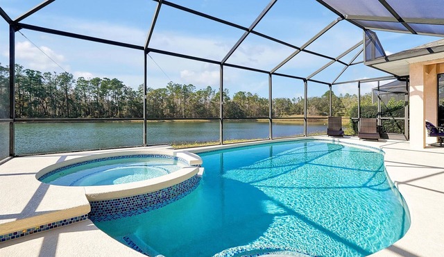 Rest & Relax at Sunset by the Lake. Entire Villa with Heated Pool and Spa!