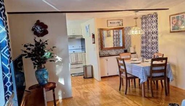 Restful manufactured suite where visitors can relax during their stay.