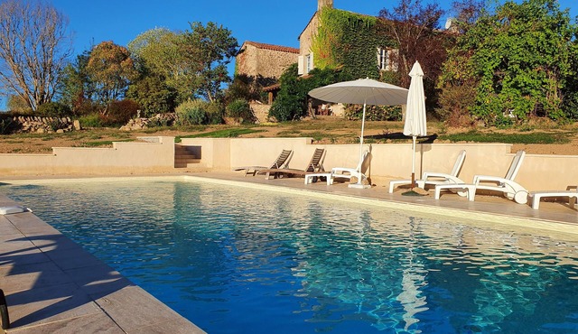 Restored farmhouse, stunning views, very quiet and private. Pool. Wifi