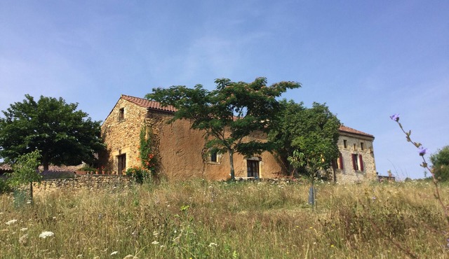 Restored farmhouse with outside kitchen, private pool, views, privacy & comfort.