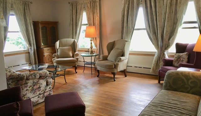 Restored historic building in Aurora, MN