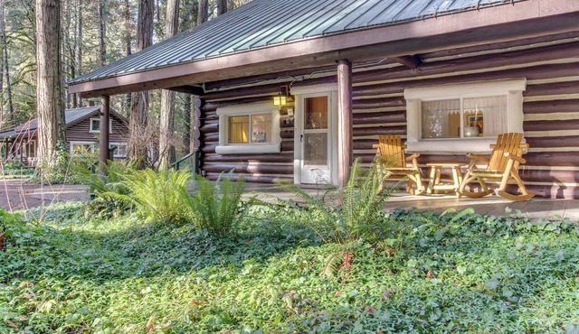 Restored log cabin with classic porch - near river, trails, hot springs, & more