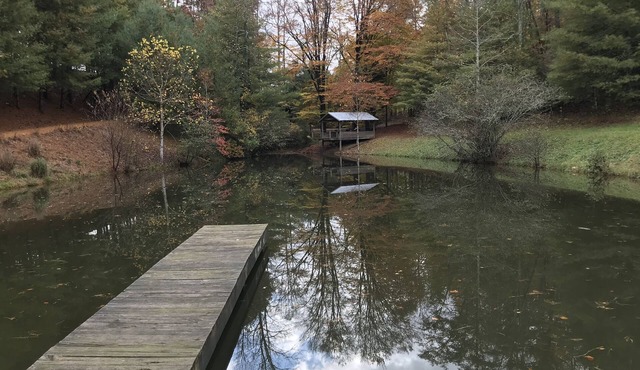 Retreat with rustic cabin, picnic shed and ponds