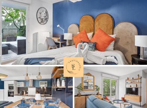 Retro-chic elegance with terrace near tramway