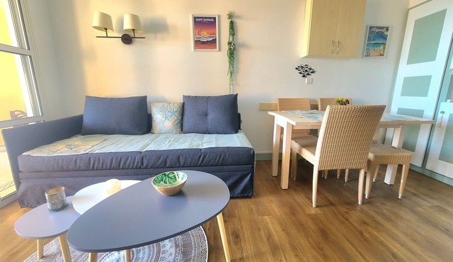 Rev'Azur Vue mer, Clim,lave linge, frigo+congélateur, Fibre, Centre Village (C2)