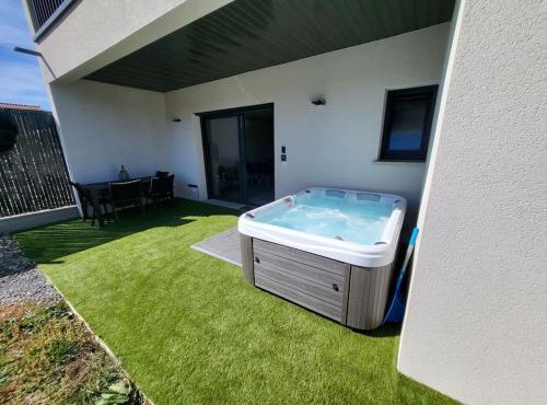 Rez-de-jardin de Maison avec spa et borne d'arcade