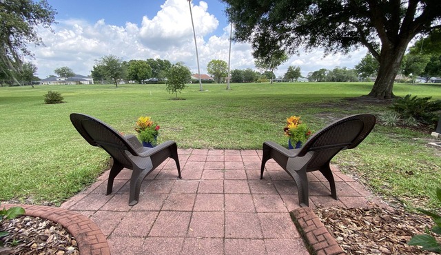 Right on the award winning golf course and includes free sunshine!