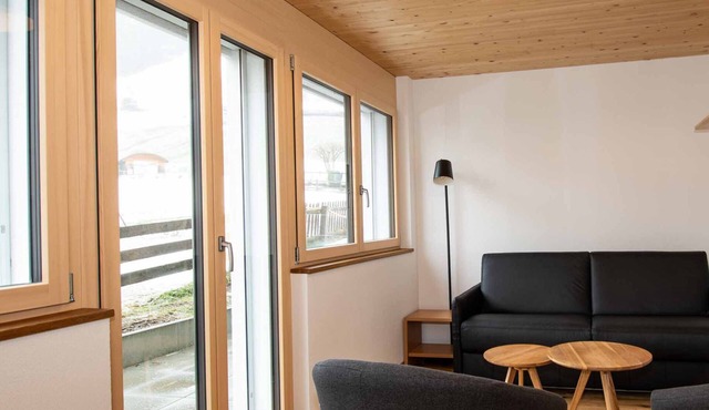 right on the ski hill, a cozy 2 bedroom with living room apartment fits 6 people
