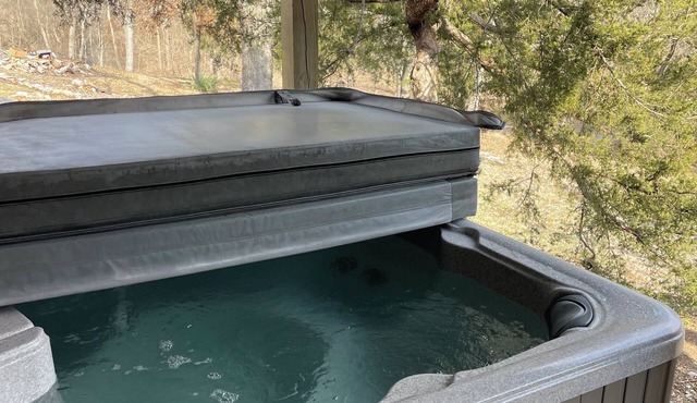 River cabin w access. close to town. 35 foot deck