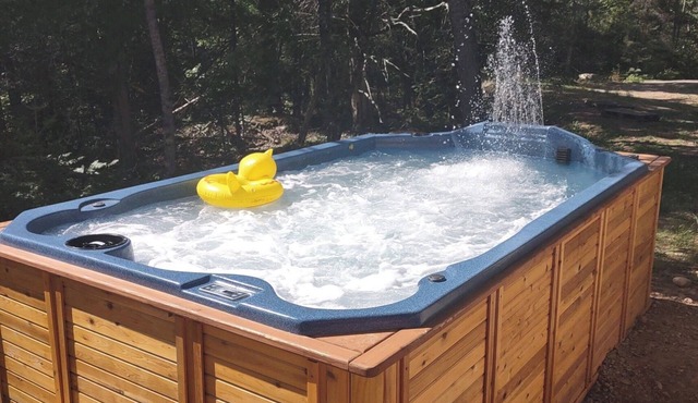 RIVER RENTAL NEW LOG CABIN-POOL SPA ON THE PAINT RIVER-DOCK-CANOES FISH GOLF ORV