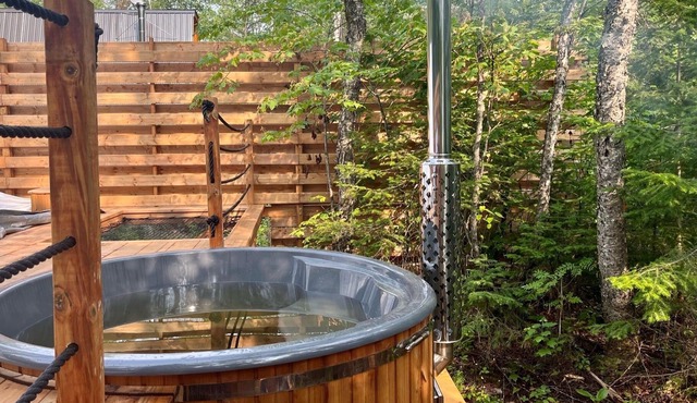 River/Wooden Hottub Dome in Nature