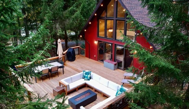 Riverfront, A-Frame cabin nestled in the woods of Wardensville, West Virginia