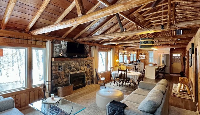 Riverfront cabin, on a secluded section of the Middle Branch, Pere Marquette