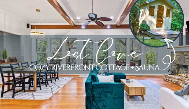 Riverfront Cabin, Sauna, 3BD, Private Trail Access