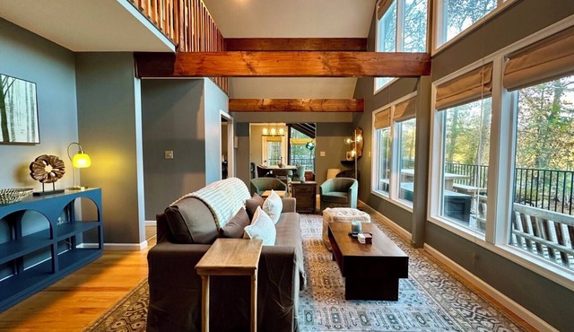 Riverfront Cabin Getaway with Fire Pit!