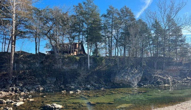 Riverfront Cabin w/Fire Pit - Pet Friendly - Near Table Rock Lake