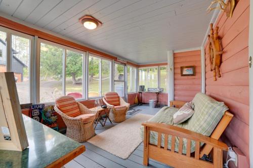 Riverfront Cheboygan Cabin with Kayaks and Dock!
