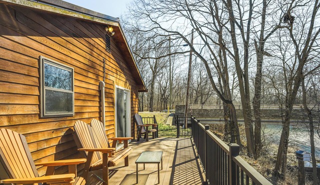 Riverfront Covington Cabin w/Deck & Fire Pit!