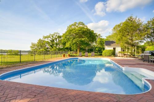 Riverfront Denton Estate on 7 Acres with Heated Pool