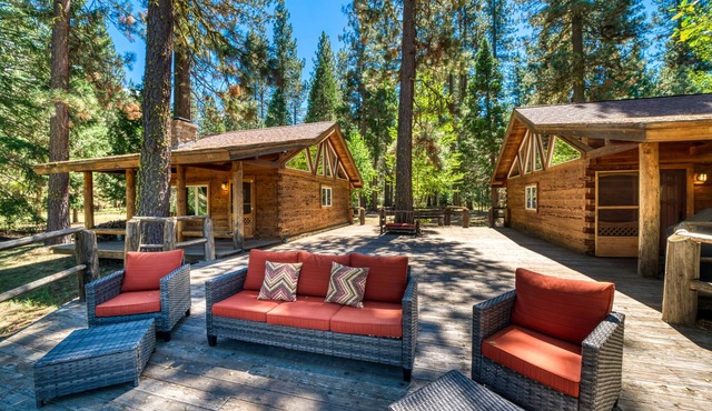 Riverfront, dog-friendly, side-by-side cabins on 200 acres with fishing ponds