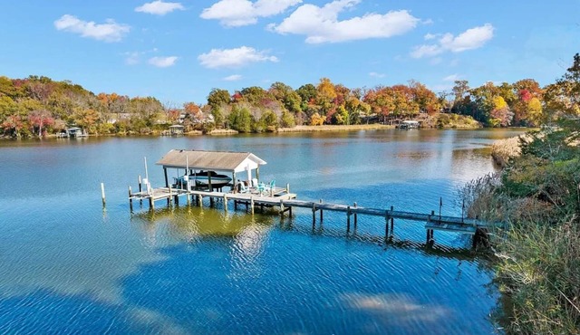 Riverfront Home w/Dock · Fire Pit · Kids Play Area