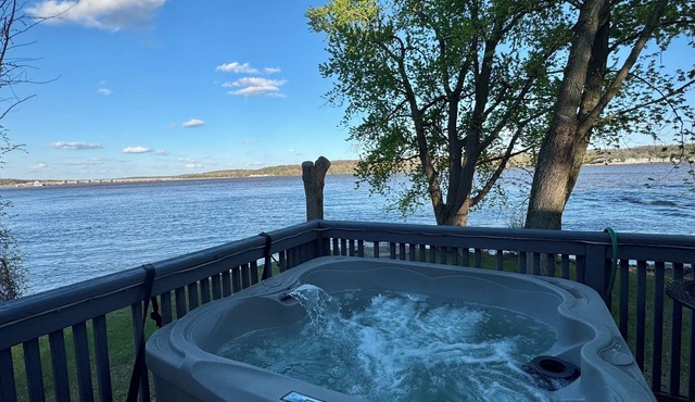 Riverfront Home with Hot Tub, Fire Pit & Scenic Views
