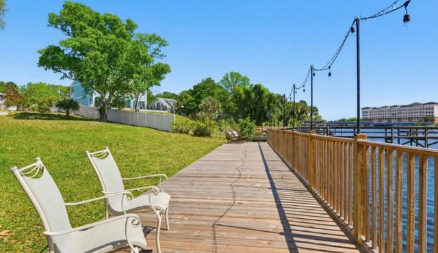 Riverfront Home with Guest House, Deck and Yard