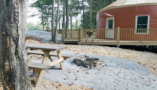 Riverside Mongolian Yurt Glamping Retreat for Six in Virginia