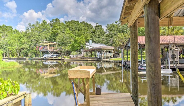 Riverside New Magnolia Springs Home with Dock, Beach
