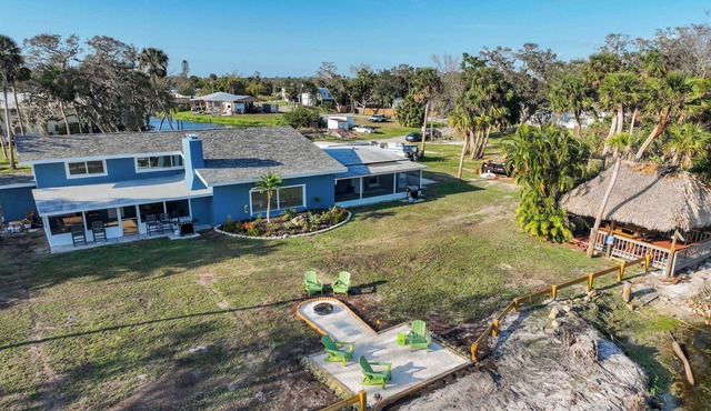 Riverside Oasis! Home w/Tiki Hut & Firepit