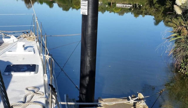 Riverside paradise with jetty and garden