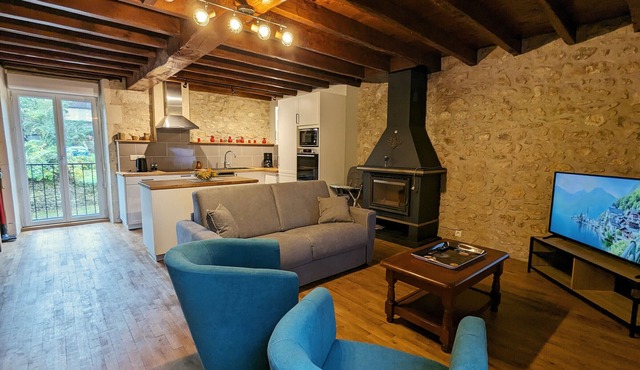 Riverside Retreat: Historic Watermill with Private Terrace, Fireplace, and Scenic Views in Brenne Park