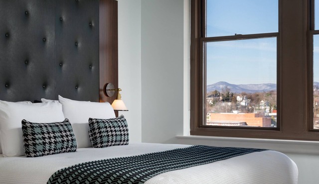 Roll-in Shower, ADA Design, Boutique Hotel in Heart of Downtown Roanoke